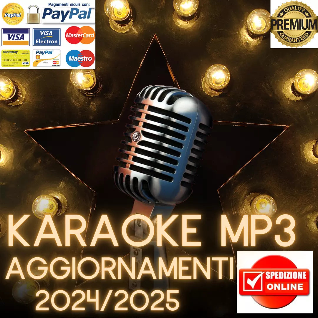 AGGIORNAMENTO BASI MUSICALI-KARAOKE MP3 2024/25 PROFESSIONALI SPEDIZIONE ONLINE